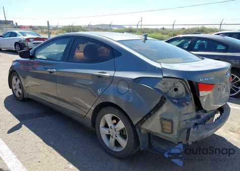 2013 Hyundai Elantra Gls from USA, damaged, VIN 5NPDH4AE4DH398253